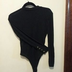 Black long sleeve body suit
